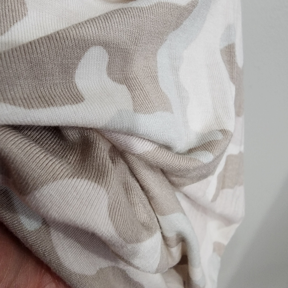 Olive & Oak Camo Knit Dress Sleeveless High Low Hem Tank V Neck Pastels Earth - Picture 6 of 11